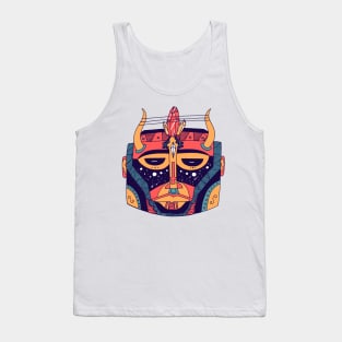 Retro Triad African Mask No 8 Tank Top